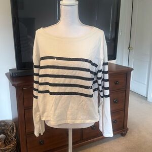 Jcrew sequin striped shirt